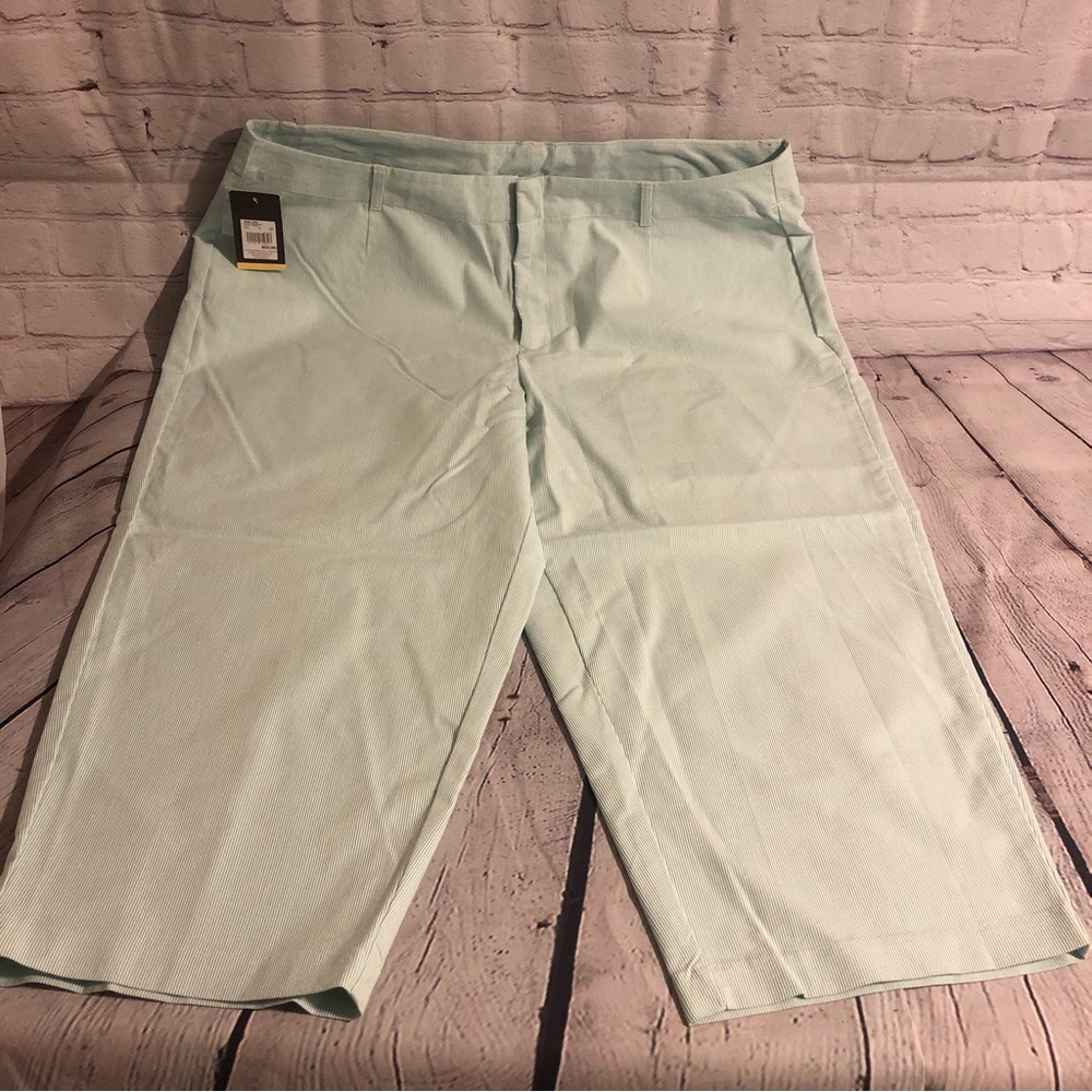 NWT - Merona Women’s Capris - Turquoise Pinstripe - 20W